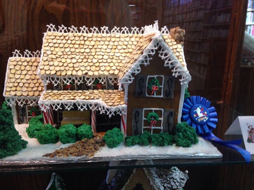 Gingerbread House Display Burton Public Library